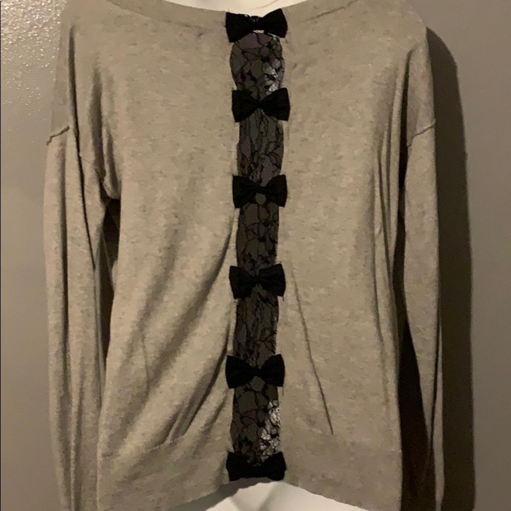 Lauren Conrad sweater w/ lace detail - Picture 2 of 5